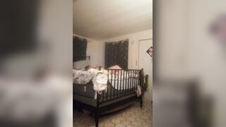 Caught hot milf masturbating and interrupted and pounded her twat