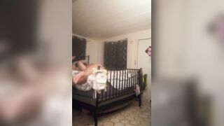 Caught hot milf masturbating and interrupted and pounded her twat