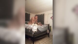 Caught hot milf masturbating and interrupted and pounded her twat