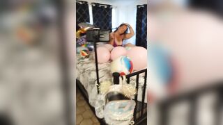 I let pervert masturbate to me while I let him see up my skirt and pop balloons with my cigarettes