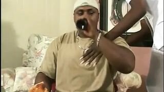 Lusty chocolate skin nurse heals patient's ramrod with her mouth