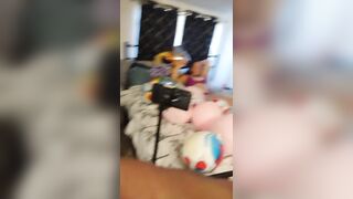 Jerking Off To My Step Mom During the time that She Smokes Cigarettes and Pops Balloons In Her Bra and Panties