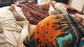 Cute MILF gives massage then humps and grinds vagina on boyz butt part