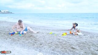 French honey Joyce Exess ass screwed on a public beach