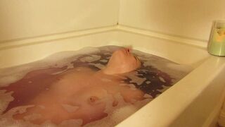 bubbles, bath, oil, body rubbing, booty, breasts amateur