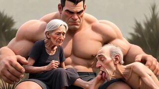 Pathetic Cuckold Licks His Wife's Toes While This sweetheart's in Bull's Arms - Foot Worship Humiliation
