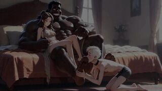 Cuckold Husband Foot Worship - Licking Wife's Feet Like a Fine Boy