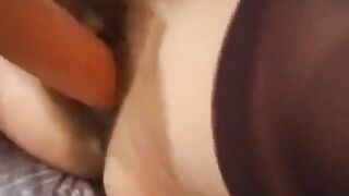Classy Secretary From Germany Plays with Her Toy