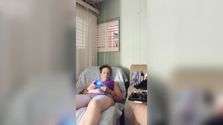 Gorgeous Roommate In Her Bra and Panties Gets Mad When I Wank and Shoot My Load On Her