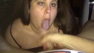 Deepthroat then Cum shot on tongue ?