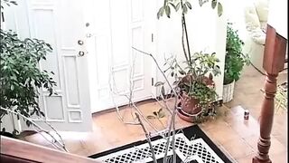 Lewd Boys Fuck and Facialize Golden-haired Gal with Great Melons in Her Room