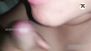 JUST PUT THE TIP IN OR YOUR FATHER WILL CATCH US... Fucking my stepmother's big ass and covering her mouth so they can hear her moan