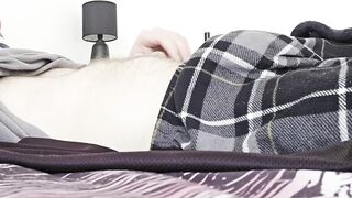 Lying on the bed with my robe