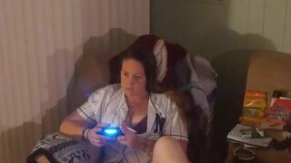 Marvelous white cutie in bra and panties playing movie scenes games gets slutty and desires sex