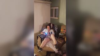 Marvelous white cutie in bra and panties playing movie scenes games gets slutty and desires sex