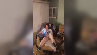 Marvelous white cutie in bra and panties playing movie scenes games gets slutty and desires sex