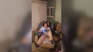Marvelous white cutie in bra and panties playing movie scenes games gets slutty and desires sex