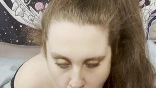 Showing daddy my good-looking feet whilst deepthroating his dong, this stud fills my throat up with sticky hot cum