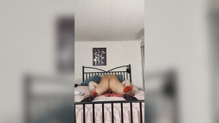 Cute beauty popping balloons and playing clip games gets enticed and she sucks jock and gets drilled