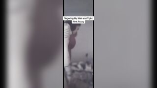 Nice-looking angel masturbating her taut pink pussy compilation