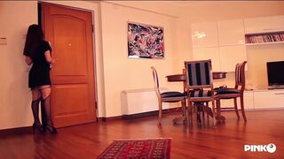 Bored wife Roberta Gemma screws her husband and boyfriend