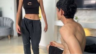 I bring my built personal trainer home so he can penetrate me with his giant dick and give me all his rich semen
