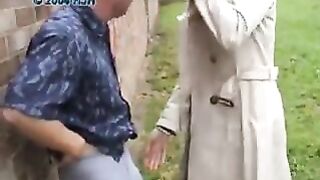 Outdoor handjob