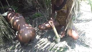 Wide African cuties took good care or my weenie