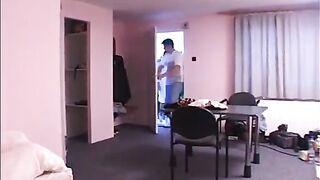 Waitress gets ass fucked and cumsprayed