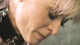 Blonde MILF gets anally screwed by black dude