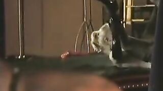 Blonde MILF gets anally screwed by black dude