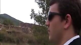 two friends on picnic get their assholes screwed