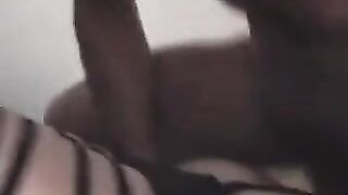 Busty woman having hot amateur gang screw on the bed
