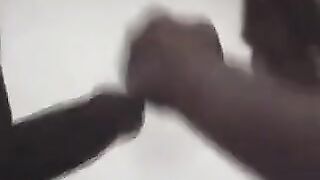 Busty woman having hot amateur gang screw on the bed