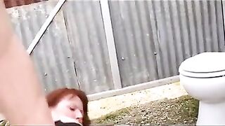 Plump mature hoe jizzed in mouth after banging outdoors