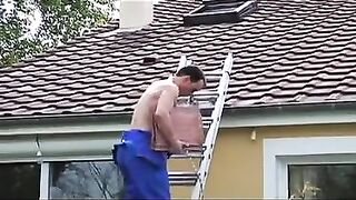 Plump mature hoe jizzed in mouth after banging outdoors