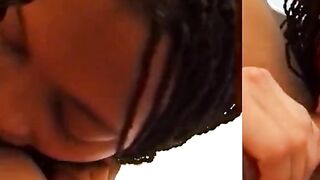 French ebony beauty with big booty gets pounded in pov