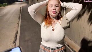 Brought a stranger to orgasm on the street.