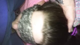 Blindfold oral-job-sex. Cumming deep in her throat ???