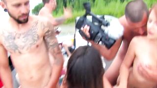 Just Wench Friends with Cameras on a Boat