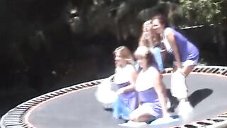 Enjoy behind the scenes from chunky cheerleaders