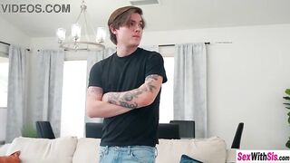 Sexy Asian stepsis and horny chick swallowed big shlong in advance of hardcore pussy banging