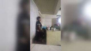 Maid Fucked in the Kitchen (my Wife Almost Found Us Out)