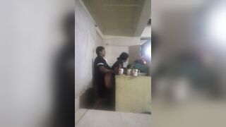 Maid Fucked in the Kitchen (my Wife Almost Found Us Out)