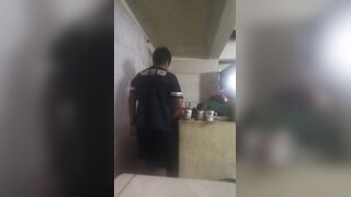 Maid Fucked in the Kitchen (my Wife Almost Found Us Out)