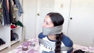 Fantasizing 18-year-old Taped & Gagged by Masked MILF