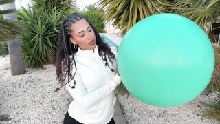 Bushy Queen bounces on gymnastics ball
