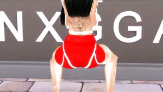 Winter's round brown booty banged by big dong
