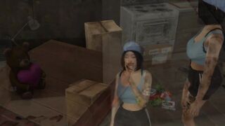 Sexy asian babe banged by hobo in abandoned building