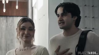 Teen Demi Hawks and her bf have changed teachers and visit busty Ravyn Alexa not to study but to screw her.The big tit milf is seduced into a threesome